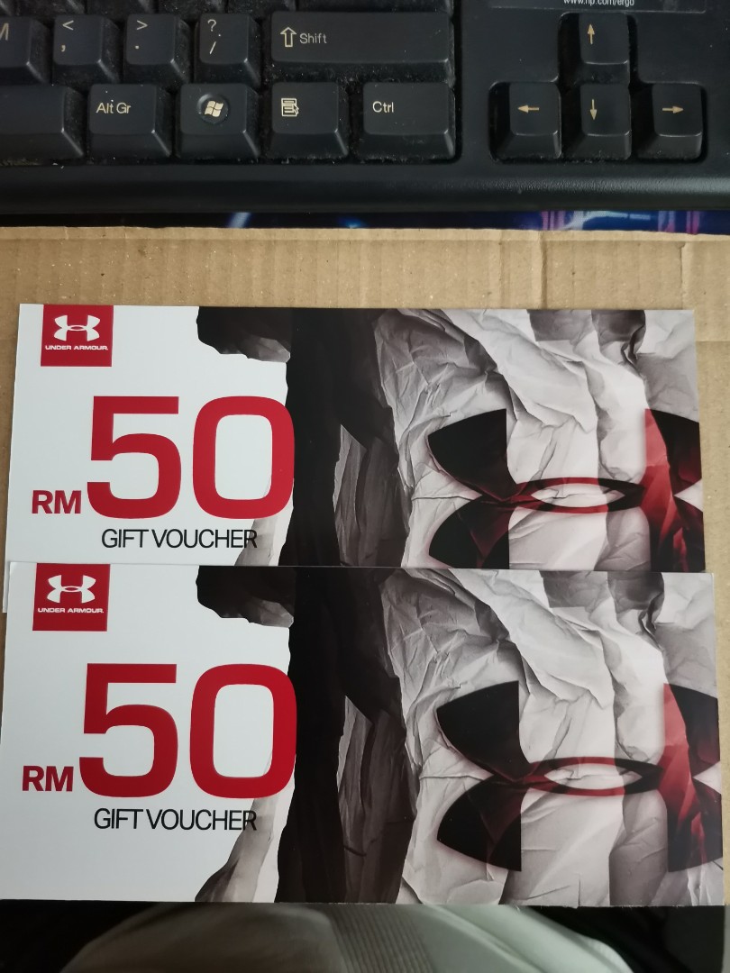 Under Armour cash voucher worth RM 100, Tickets & Vouchers, Vouchers on Carousell