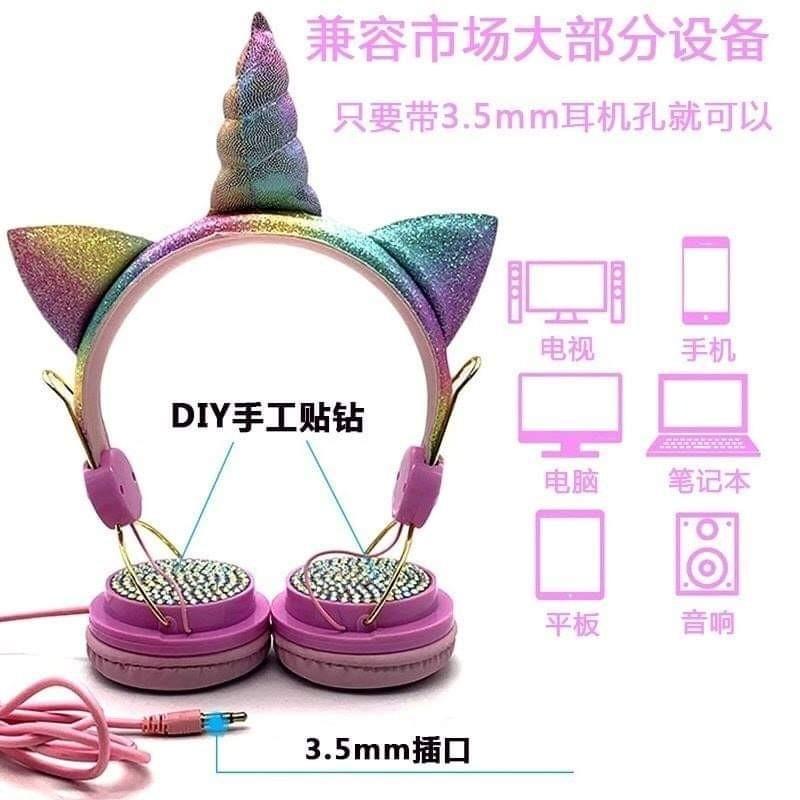 Unicorn headset (Category: Infant Playtime) located in Mandaluyong City. Submitted by shopmla (Listing ID 1039248662, Image 3). Description: Unicorn headset Php 499. Sf applies Bdo Bpi family Gcash.