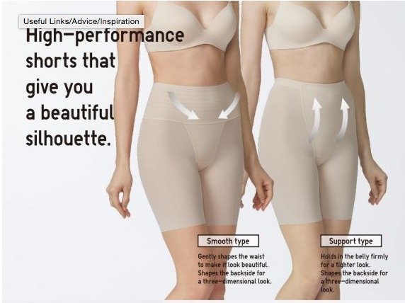 Uniqlo body shaper non-lined half shorts, Women's Fashion