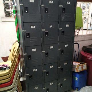 Used steel cabinet with 15 slots