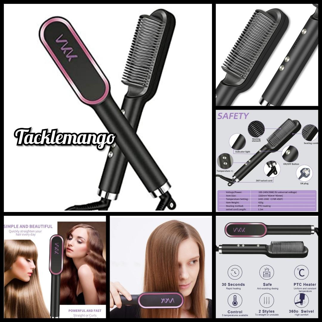 vkk hair straightener brush