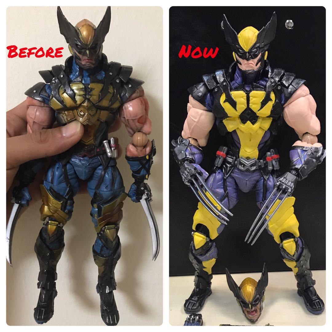 Wolverine Marvel Universe Variant Playarts Kai Repainted Bootleg Version