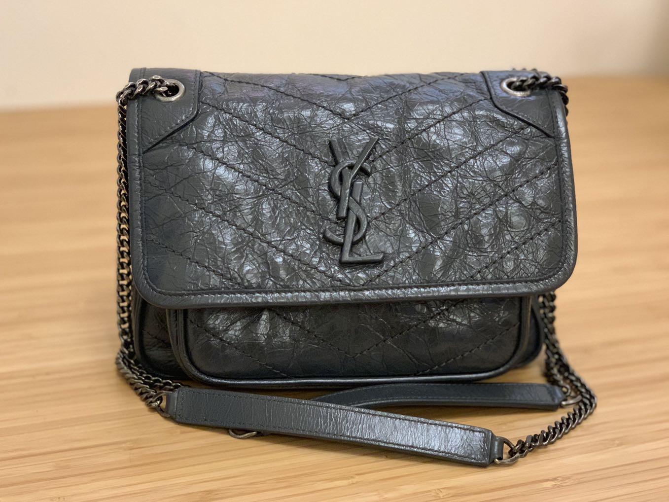 ysl niki baby storm gray grey Carousell