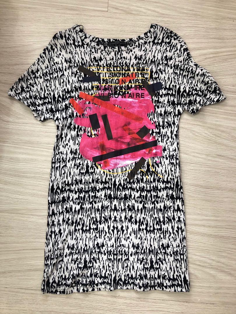 PRICE! Zara Animal Print Shirt Dress 
