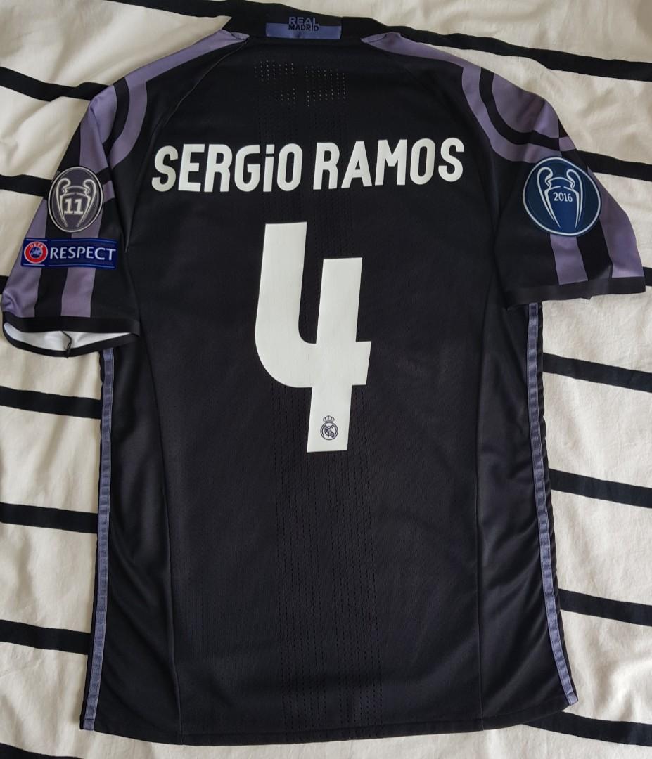 16 17 Real Madrid 3rd Away Jersey Ramos 4