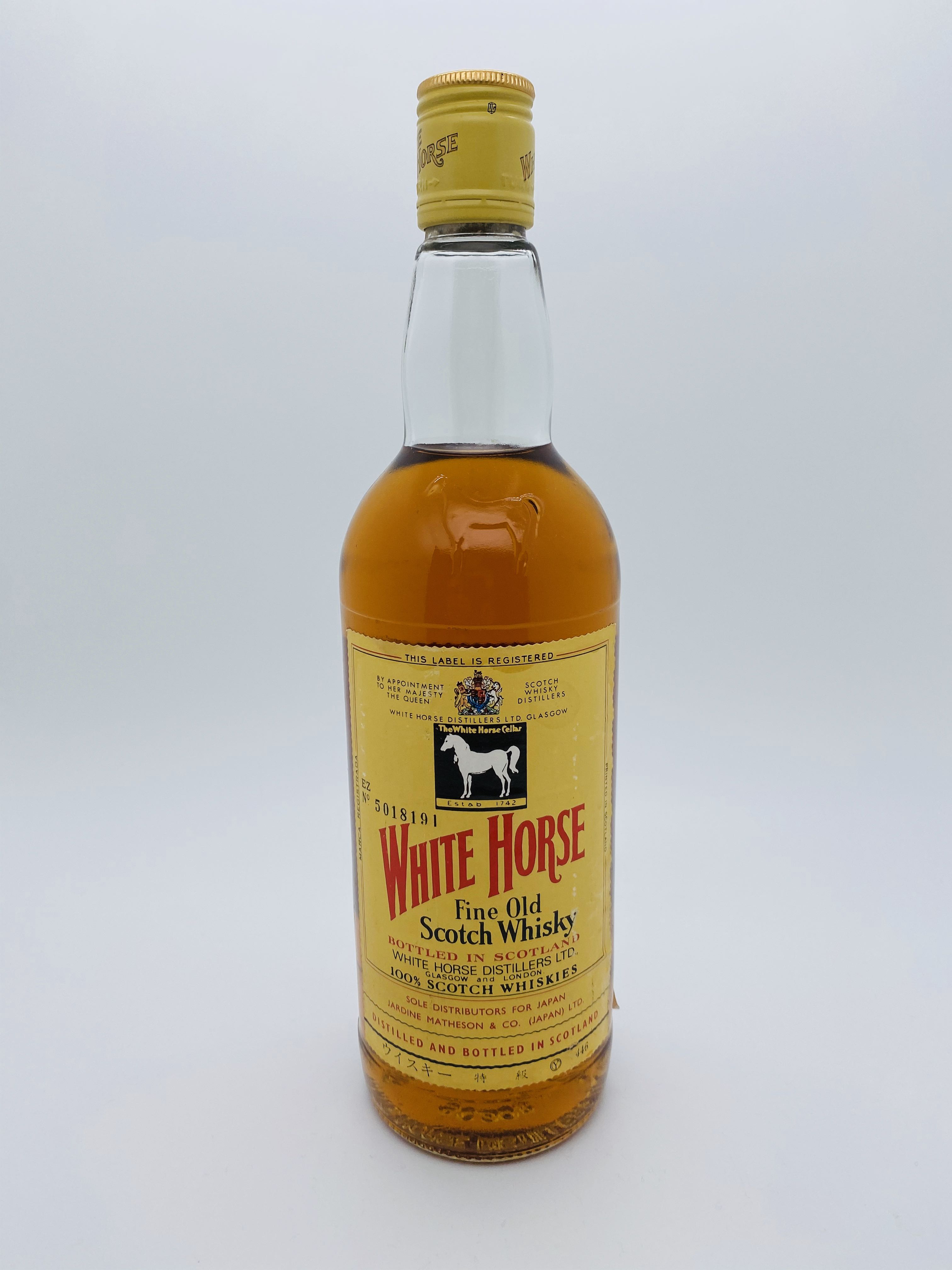 70's white horse fine old scotch whisky 760ml no box 白馬威士忌