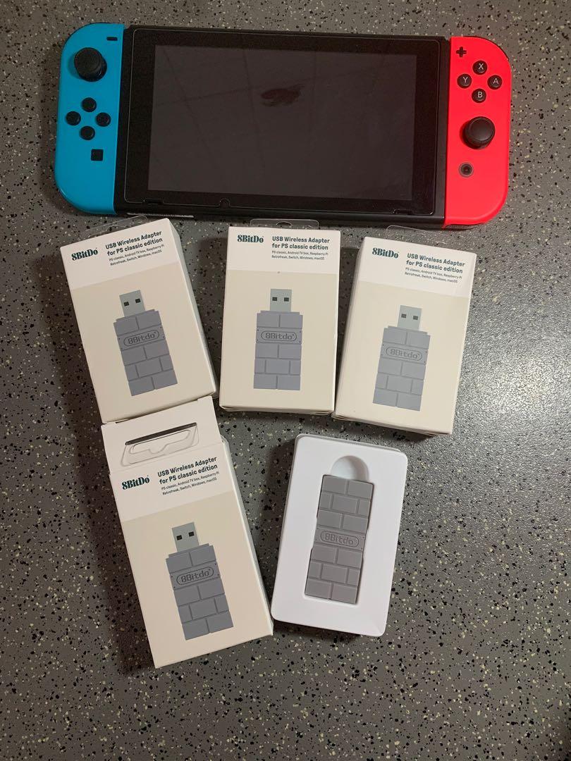 8bitdo wireless adapter gray colour, Video Gaming, Gaming Accessories ...