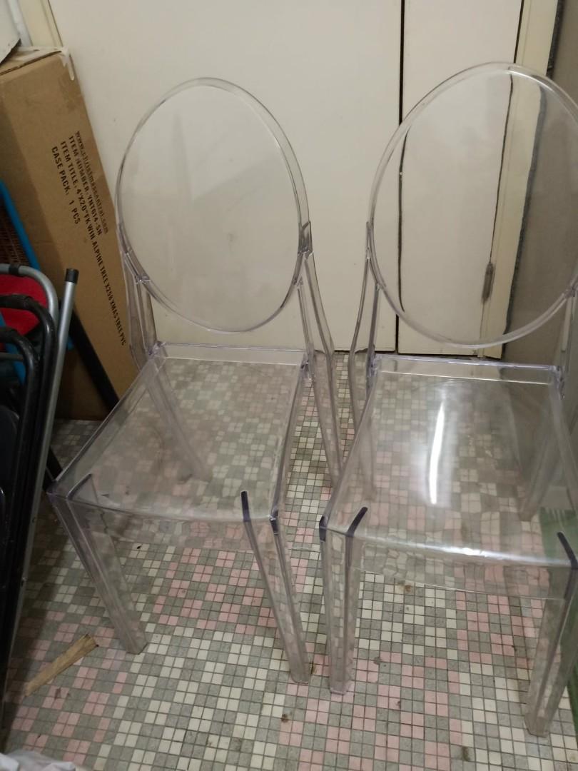 透明椅子兩張 傢俬 家居 傢俬 Carousell