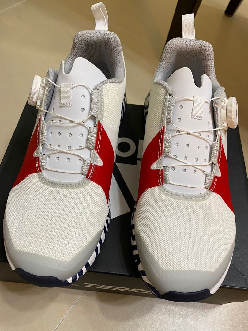 white and red adidas