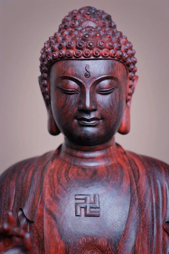 印度小叶紫檀rose sandalwood 《阿弥陀佛》Buddha statue, Hobbies 