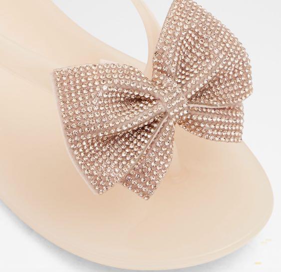 Aldo Glitter Bow Sandals