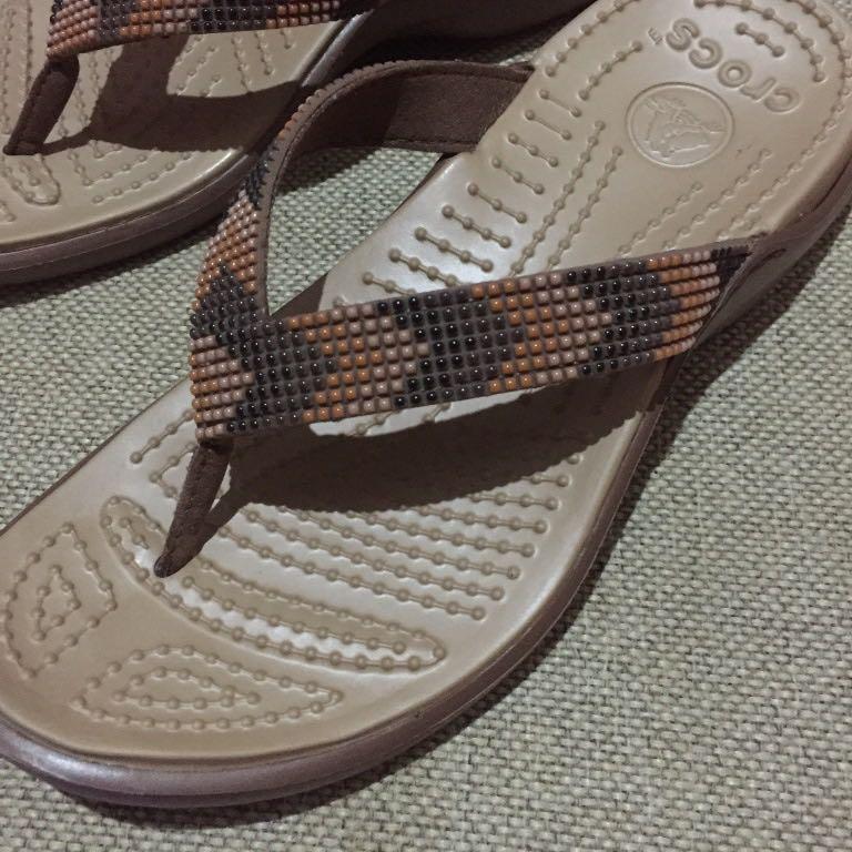 Authentic Crocs Women s Capri IV Beaded Flip Flops