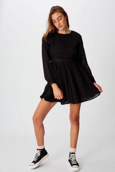 Crew neck mini dress clearance