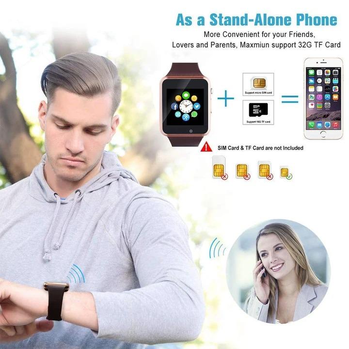BNIB AIBODINI Blue Tooth Smart Watch Unlocked Touchscreen Smartwatch Compatible with Android Bluetooth iOS Partial Functions Call Text Camera