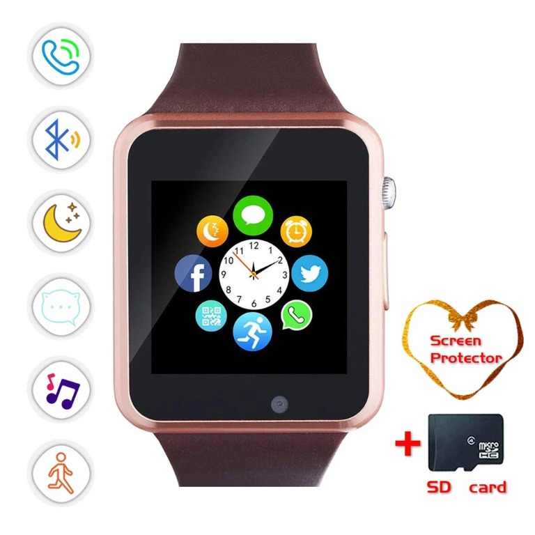 BNIB AIBODINI Blue Tooth Smart Watch Unlocked Touchscreen Smartwatch Compatible with Android Bluetooth iOS Partial Functions Call Text Camera