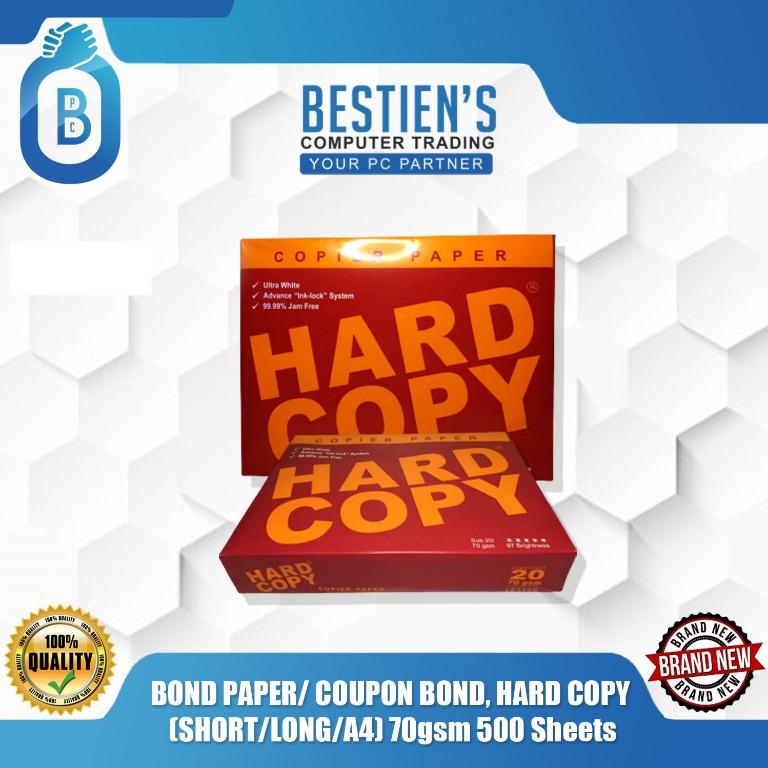 Bond Paper Coupon Bond Hard Copy Short Long 70gsm 500 Sheets Computers Tech Office Business Technology On Carousell