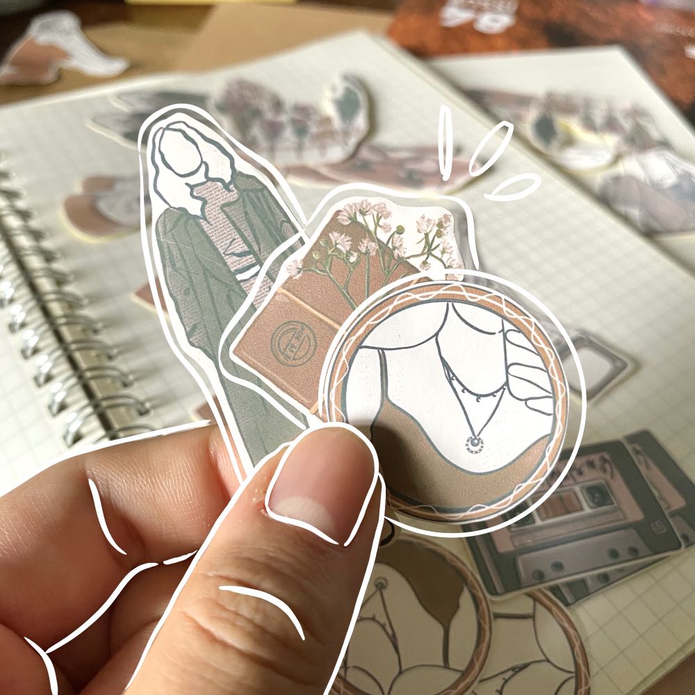 brown aesthetic sticker series hobbies toys stationery