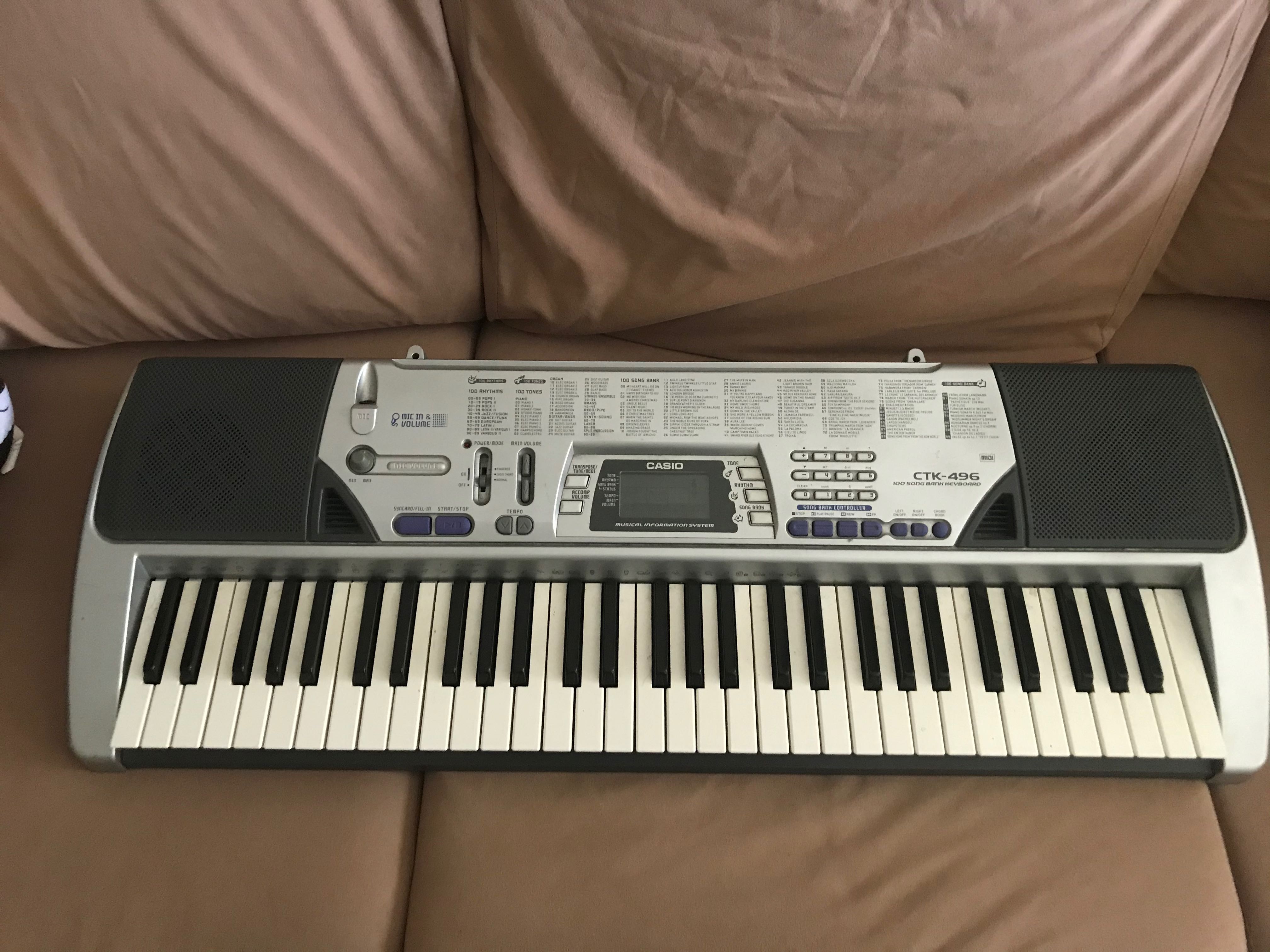 Hurtig binding Rede Casio Keyboard CTK-496, Hobbies & Toys, Music & Media, Musical Instruments  on Carousell