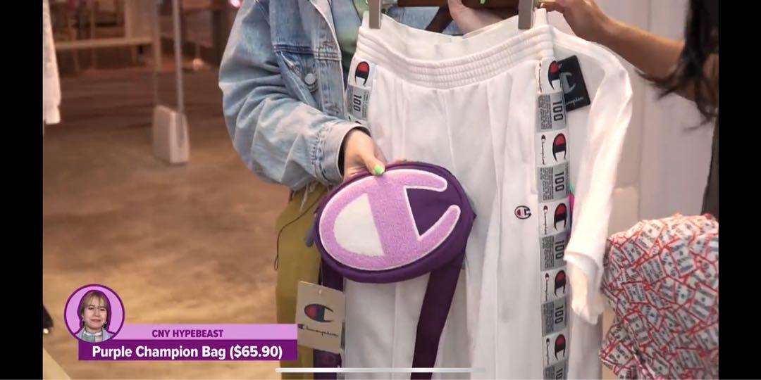 purple champion fanny pack