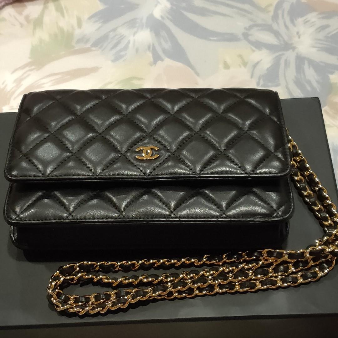 Chanel Wallet On Chain #17 Gold Hard Ware come with Authentic Card with  Dust Bag N