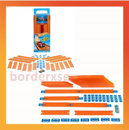 Hot Wheels Track Builder Straight Track With Car 15 Feet [Styles