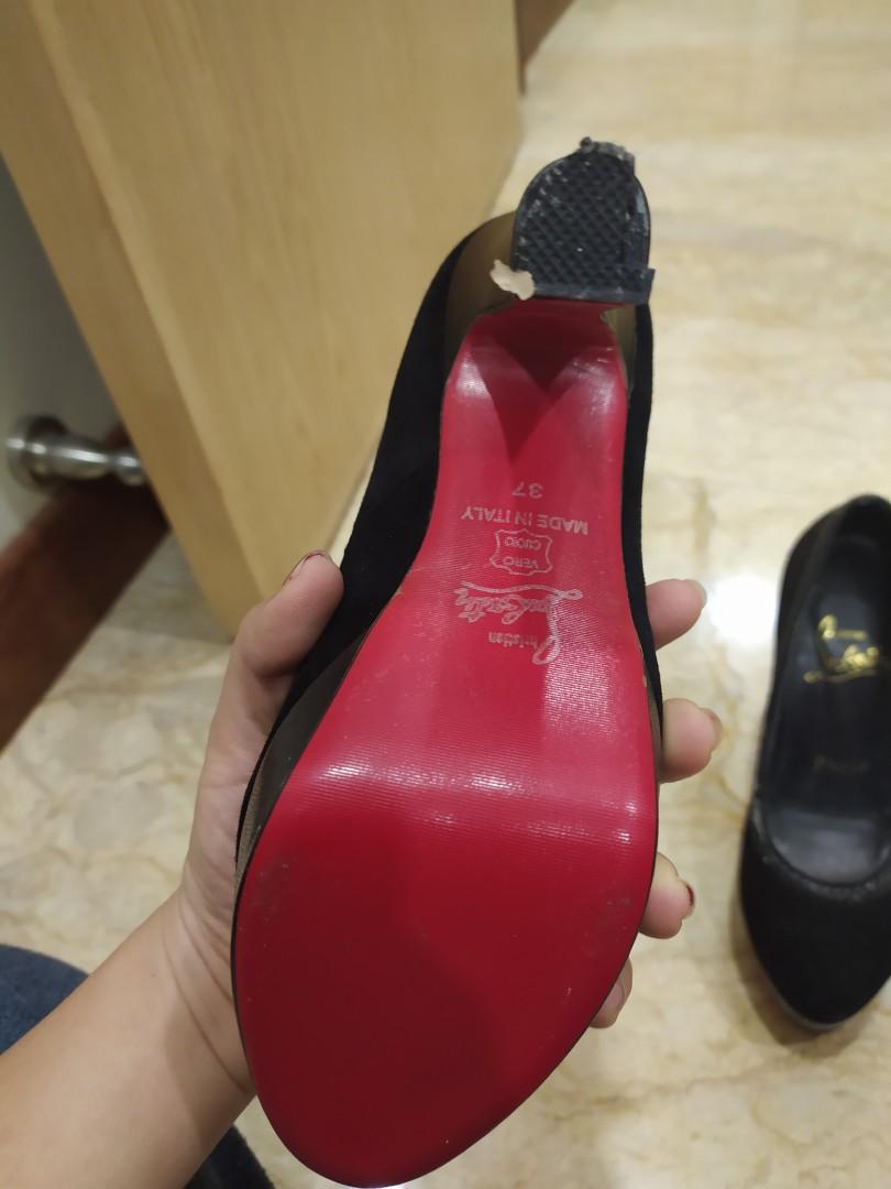 Christian Louboutin heels with red sole imitation Women s Fashion Footwear Heels on Carousell