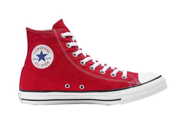 converse red high cut