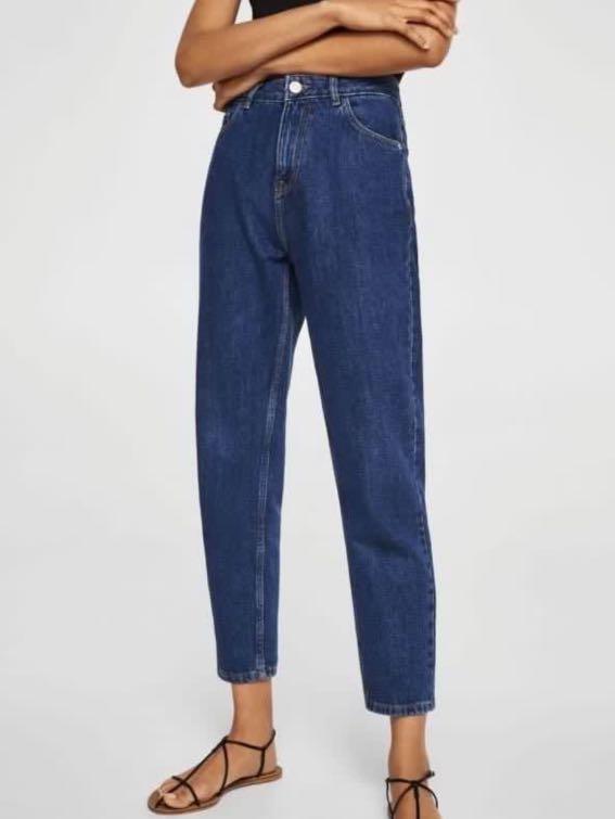dark blue mom jeans