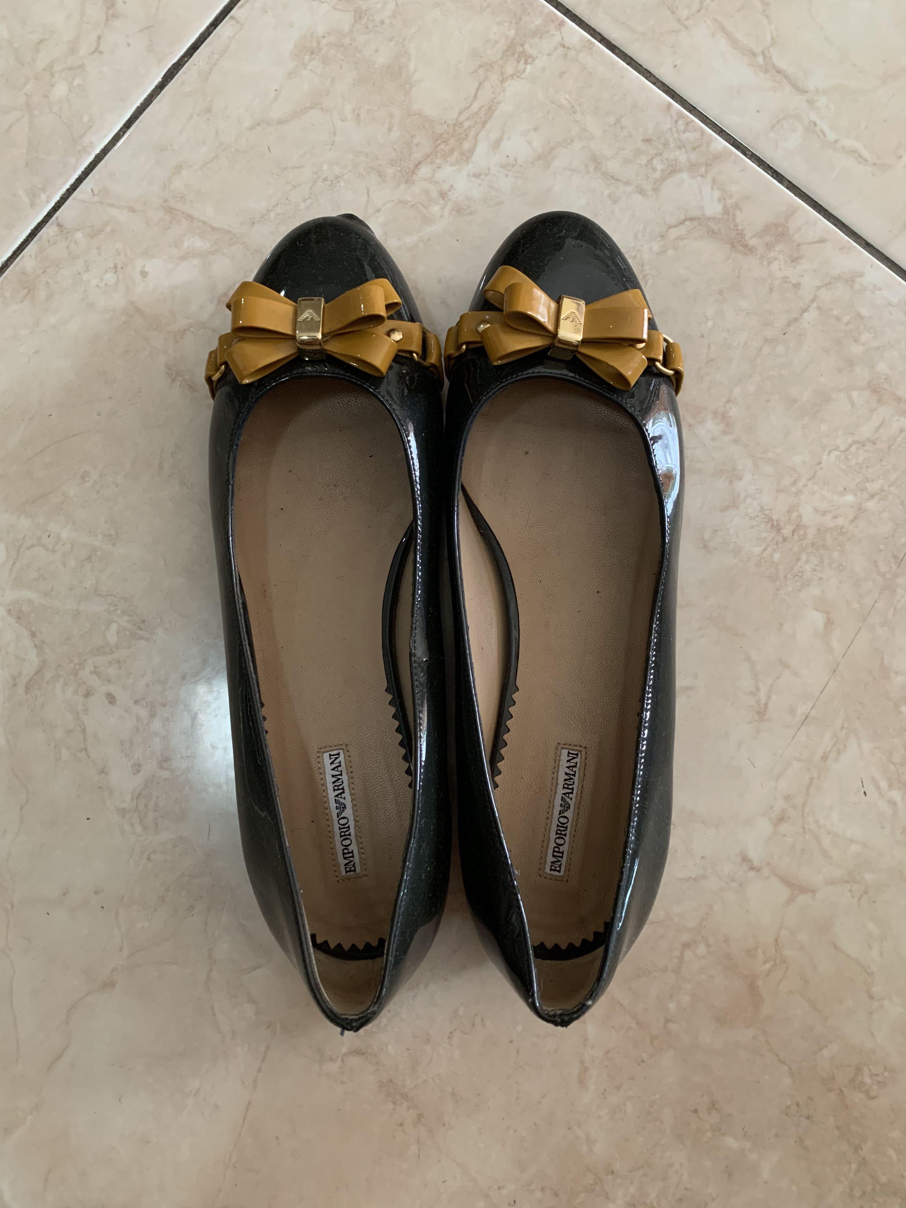 Armani flat shoes hotsell