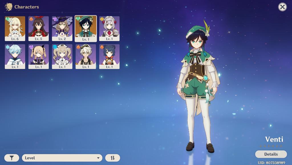 Genshin Impact Ar7 Venti Chongyun Fischl Barbara Bennett Xiangling Video Gaming Gaming Accessories Game Gift Cards Accounts On Carousell