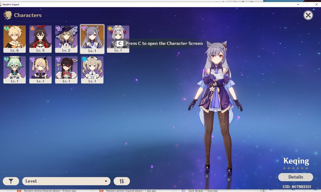 Genshin Impact Keqing Starter Account Video Gaming Others On Carousell