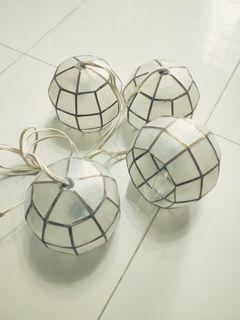 Hand made Capiz sea shell Ruby lanterns (set of four)  for sale at S$22