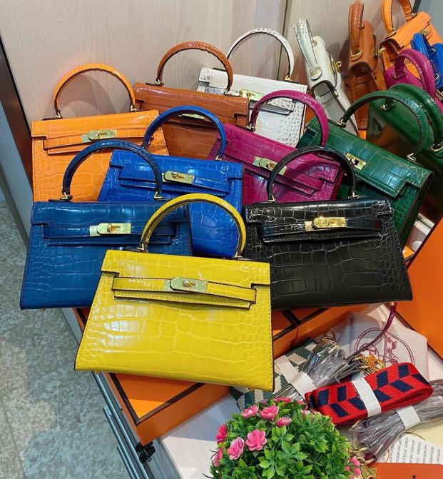 Hermes kelly croco bag Barang Mewah Tas Dompet di Carousell
