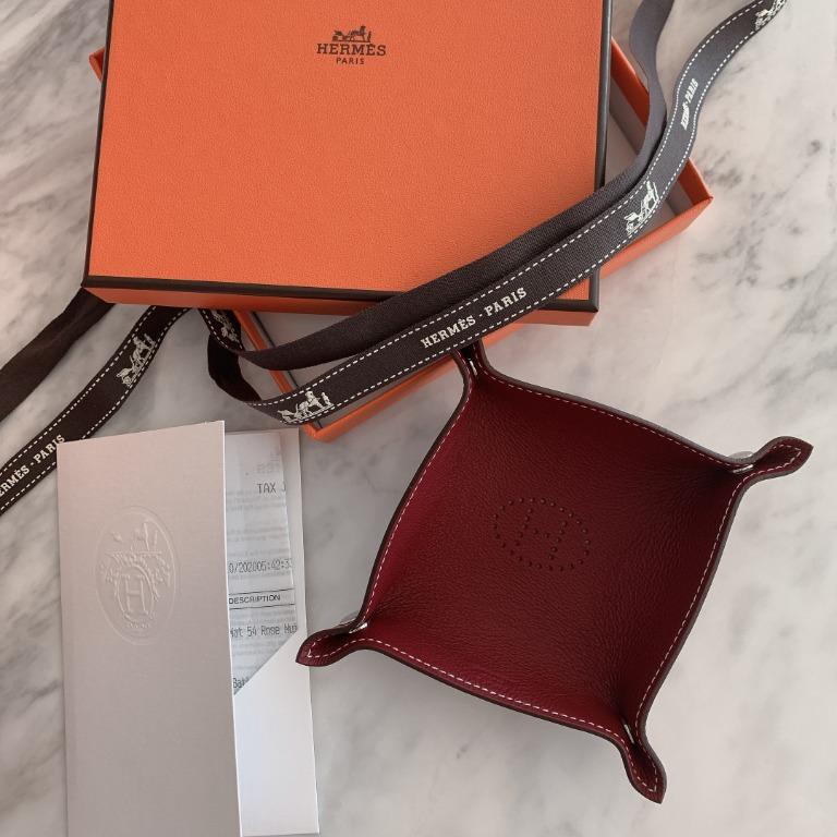 Hermes Taurillon H Leather and Pallissandre JEPARA CHANGE TRAY MM