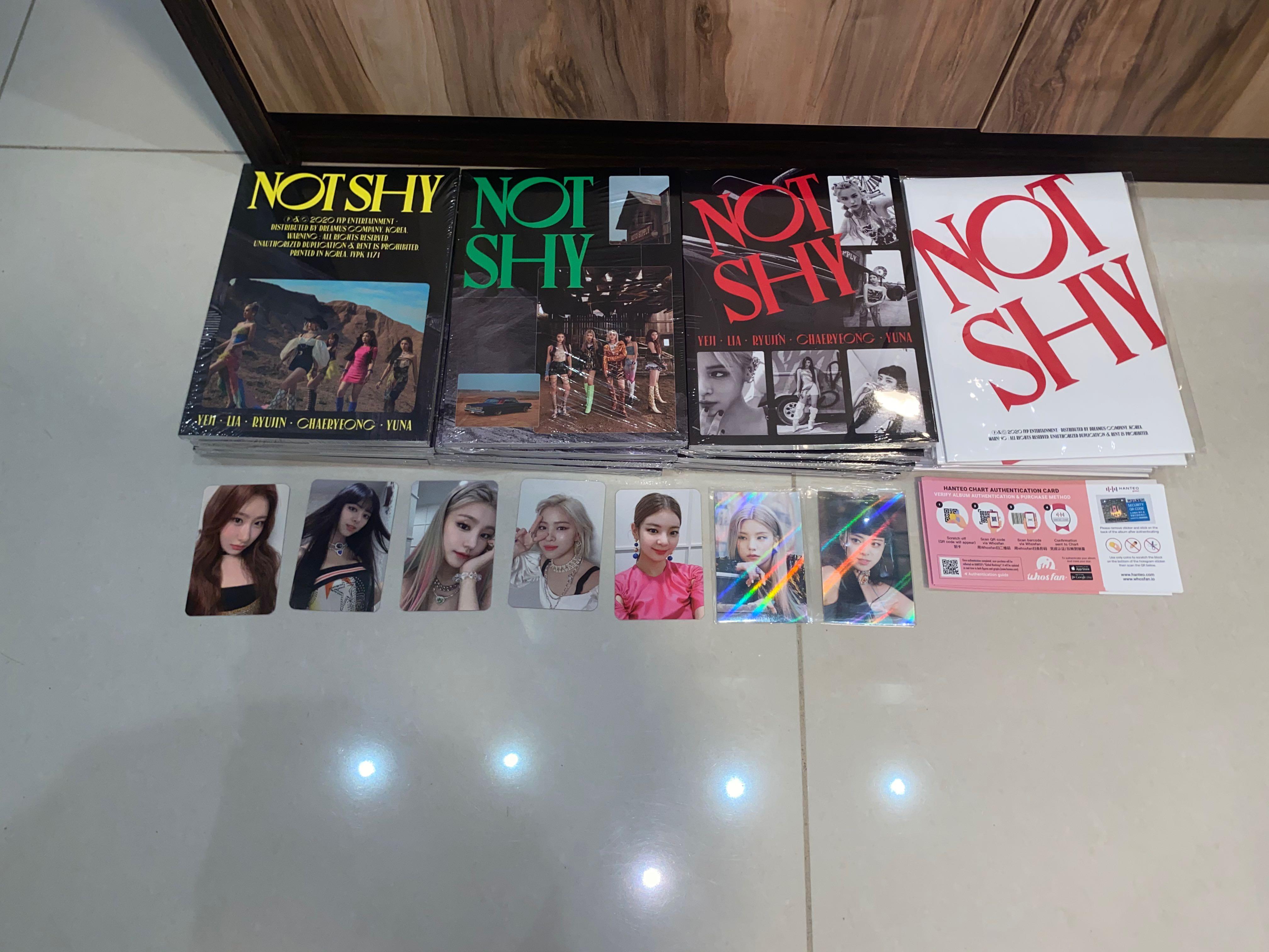 INSTOCK] 🌟SEALED MMT/WITHDRAMA ITZY NOT SHY ALBUM WITH POB AND 