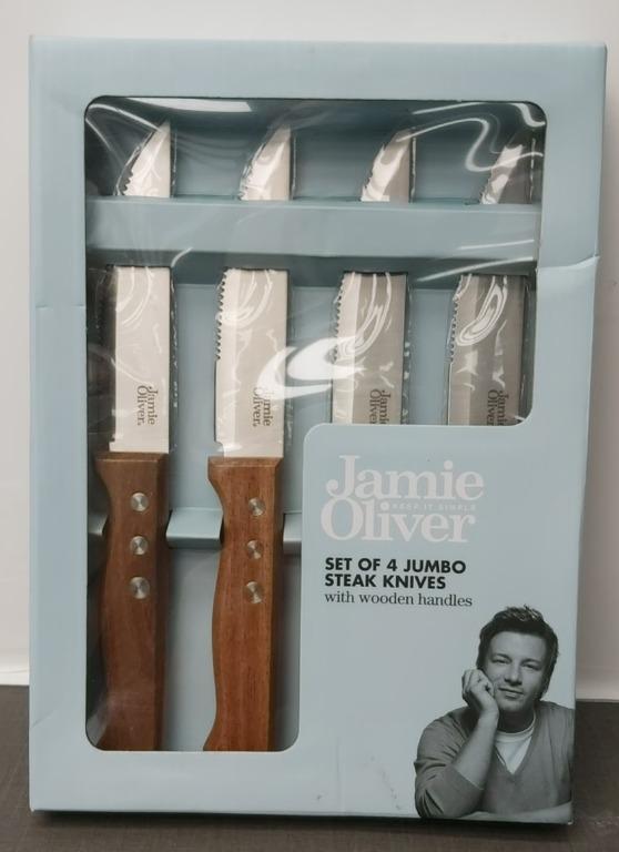 Jamie Oliver Set of 4 Jumbo Steak Knives, 傢俬＆家居, 廚具和餐具, 餐具和餐具 Carousell
