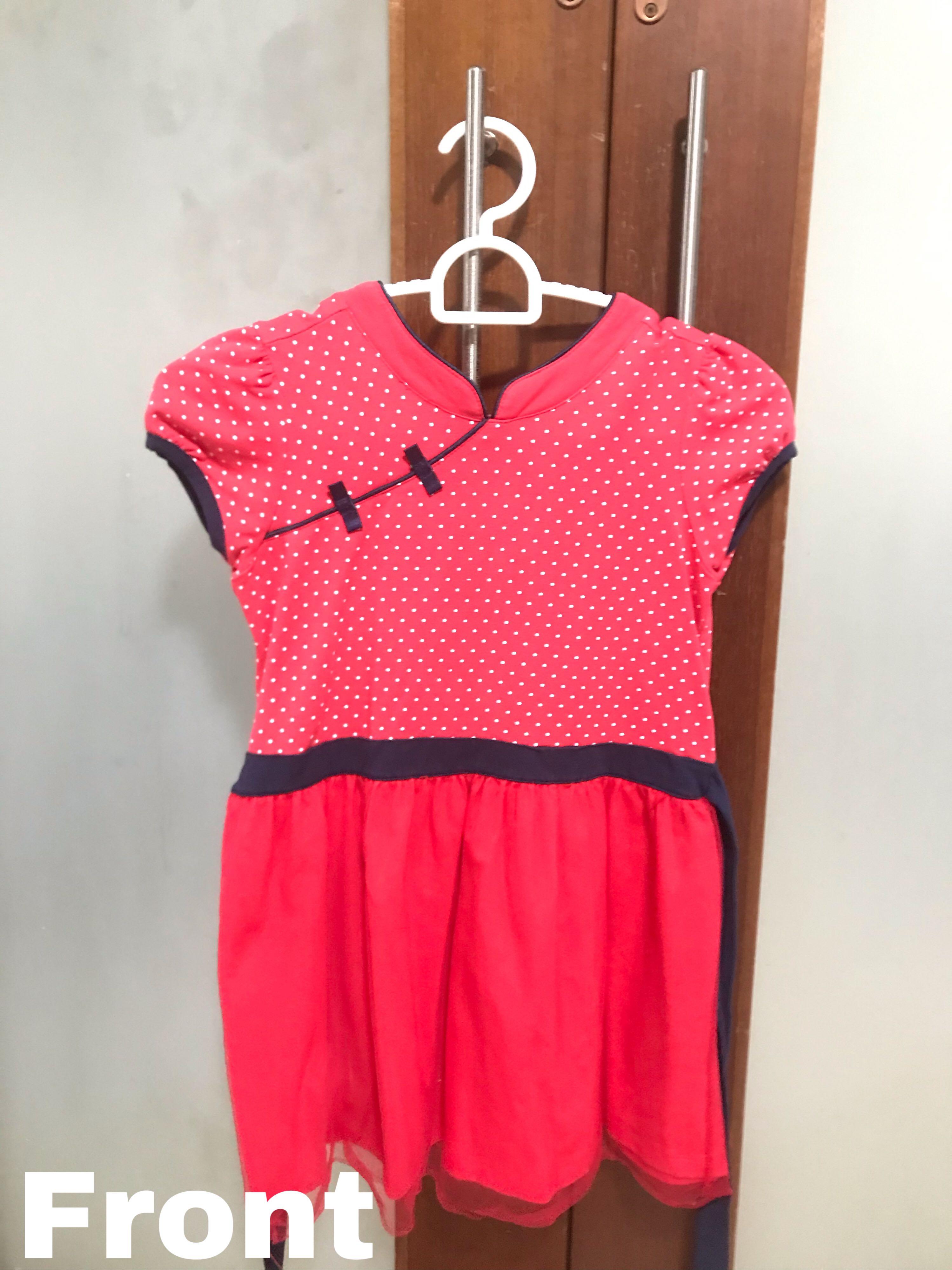 Kids Chinese New Year Dress cute red dress for 6 8 years old
