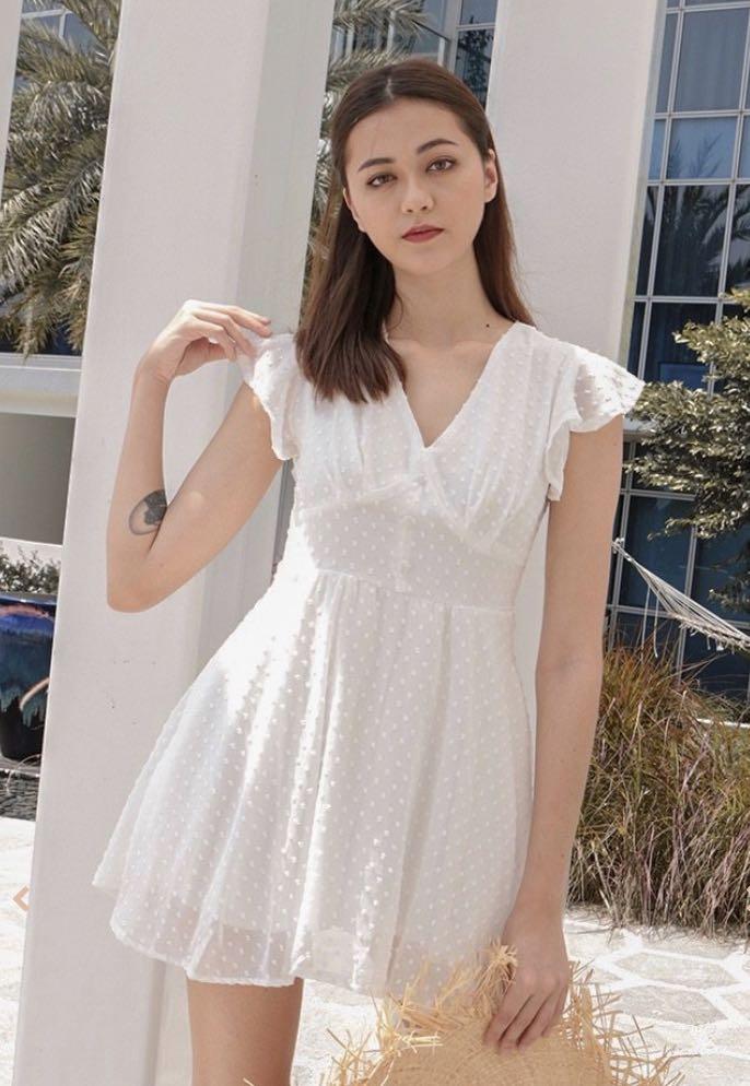 Slip On Dress - White