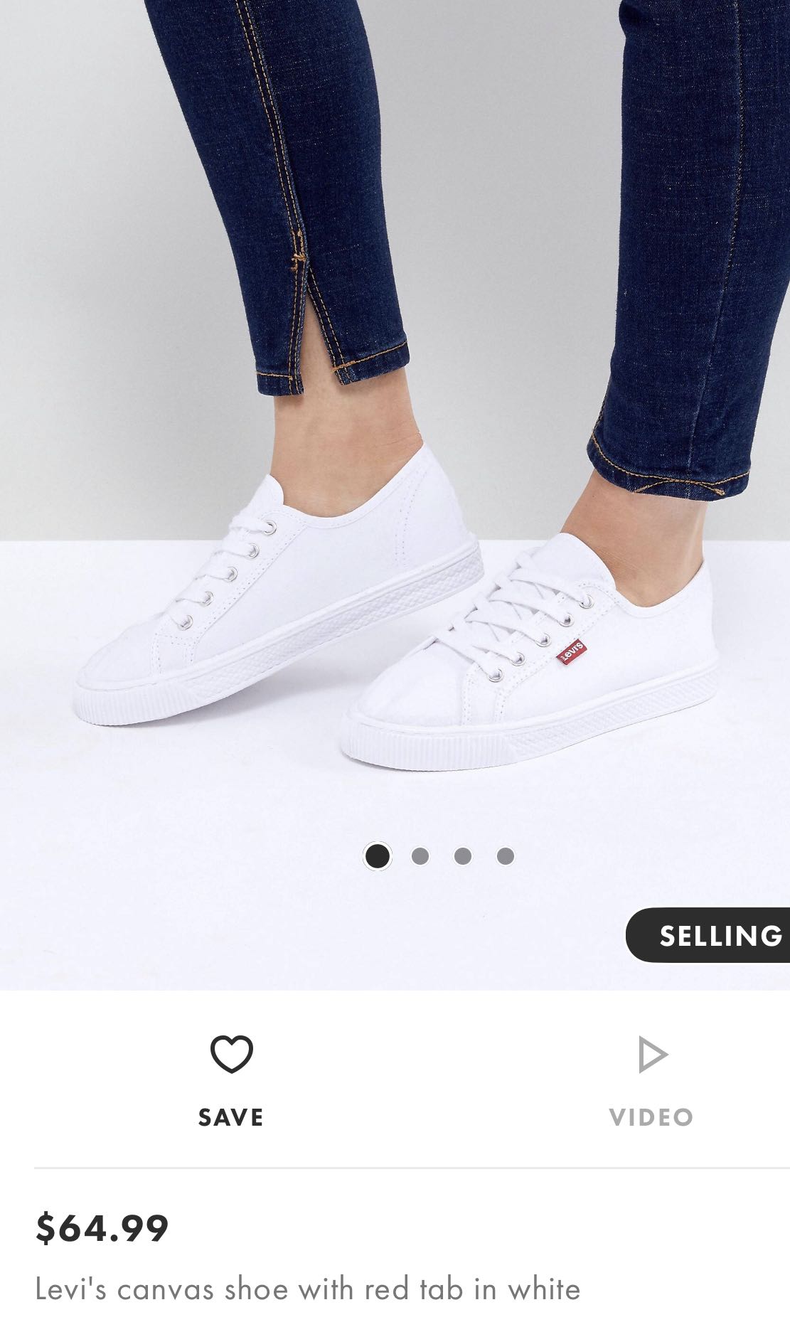 Levi's Canvas Shoes with Red Tab in White (Uk ), Women's Fashion,  Footwear, Sneakers on Carousell