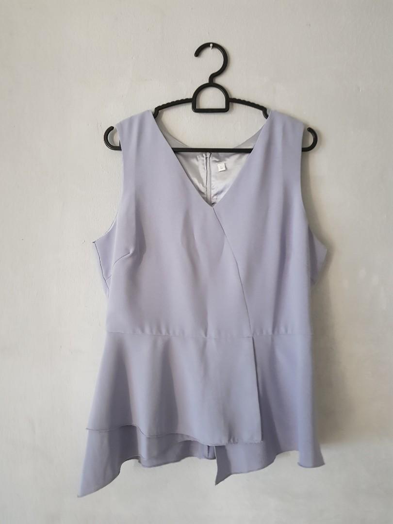 lilac peplum top