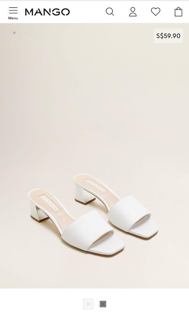 mango white heels