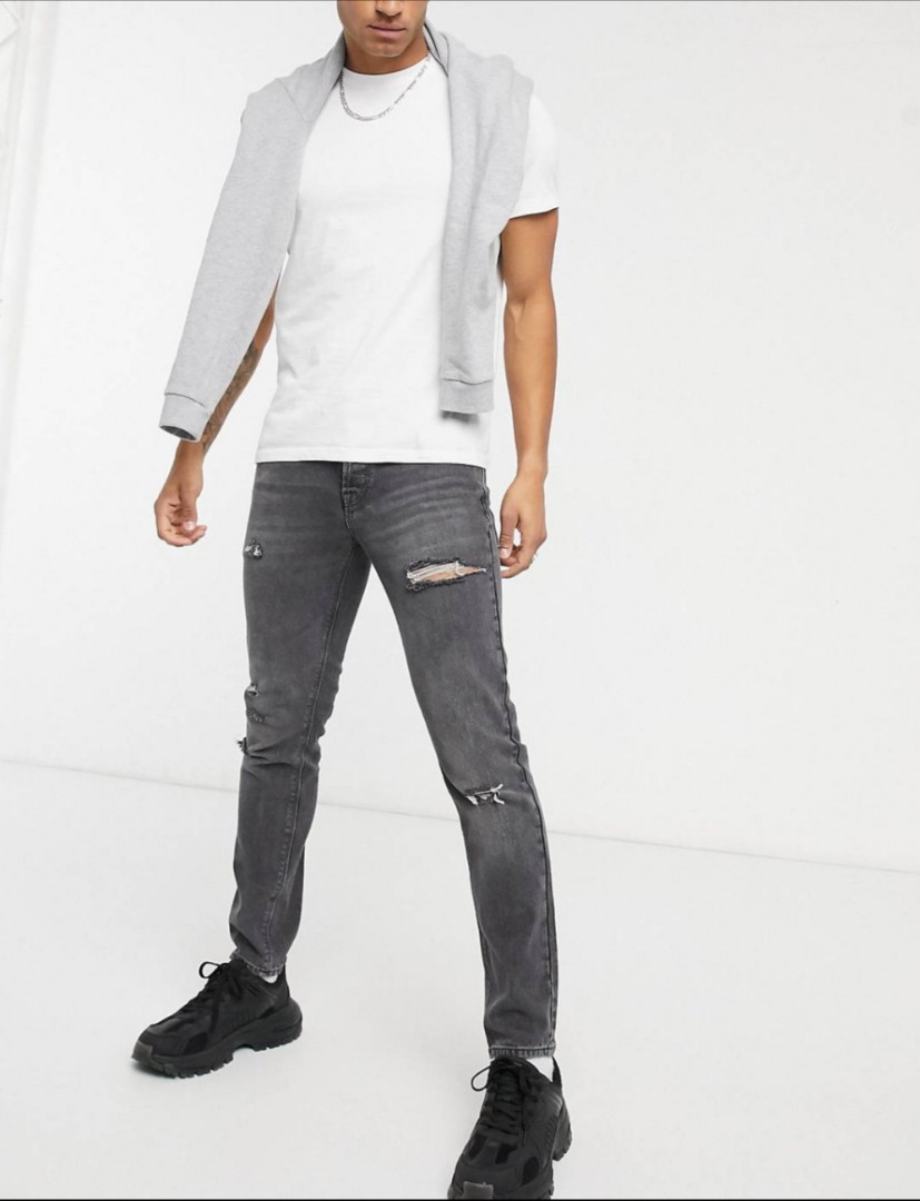 ripped black pants mens
