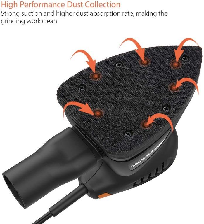 Meterk TS002 Mouse Sander Random Orbital Sander 125W 13500RPM Mouse