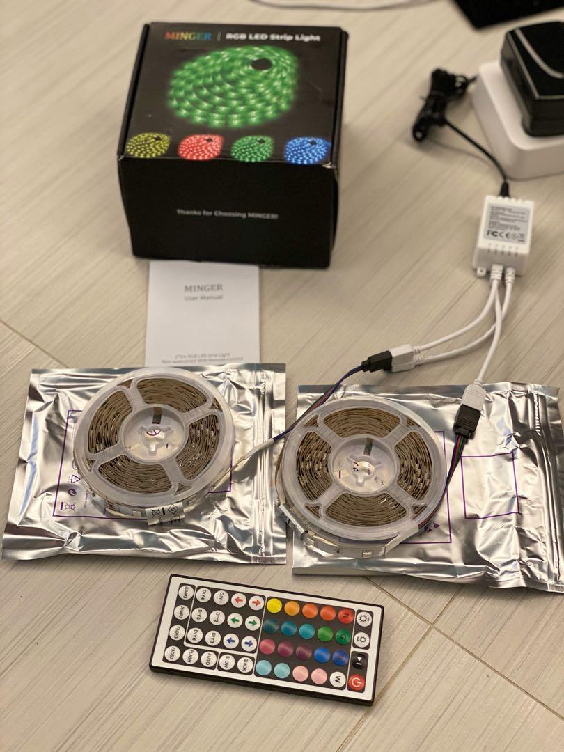 Minger led strip waterproof rgb 5050 led top rope lighting color changing kit ir remote