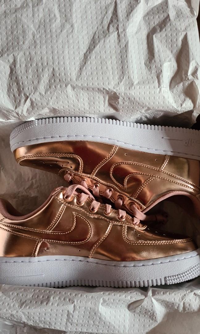 Nike Women's Air Force 1 SP Metallic Red Bronze/Rose Gold - CQ6566-900