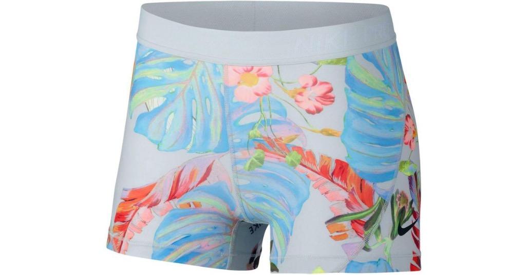 nike pro floral shorts