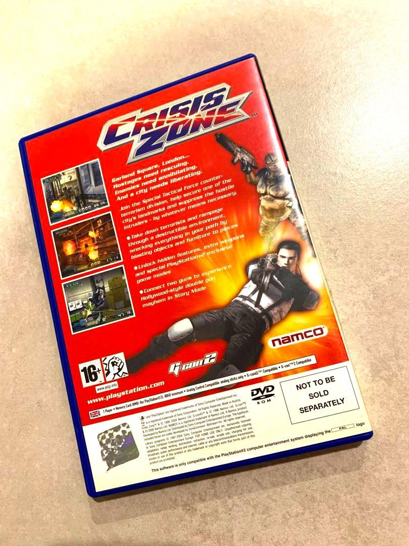 PS2 PlayStation 2 light gun game Crisis Zone, Video Gaming, Video Games