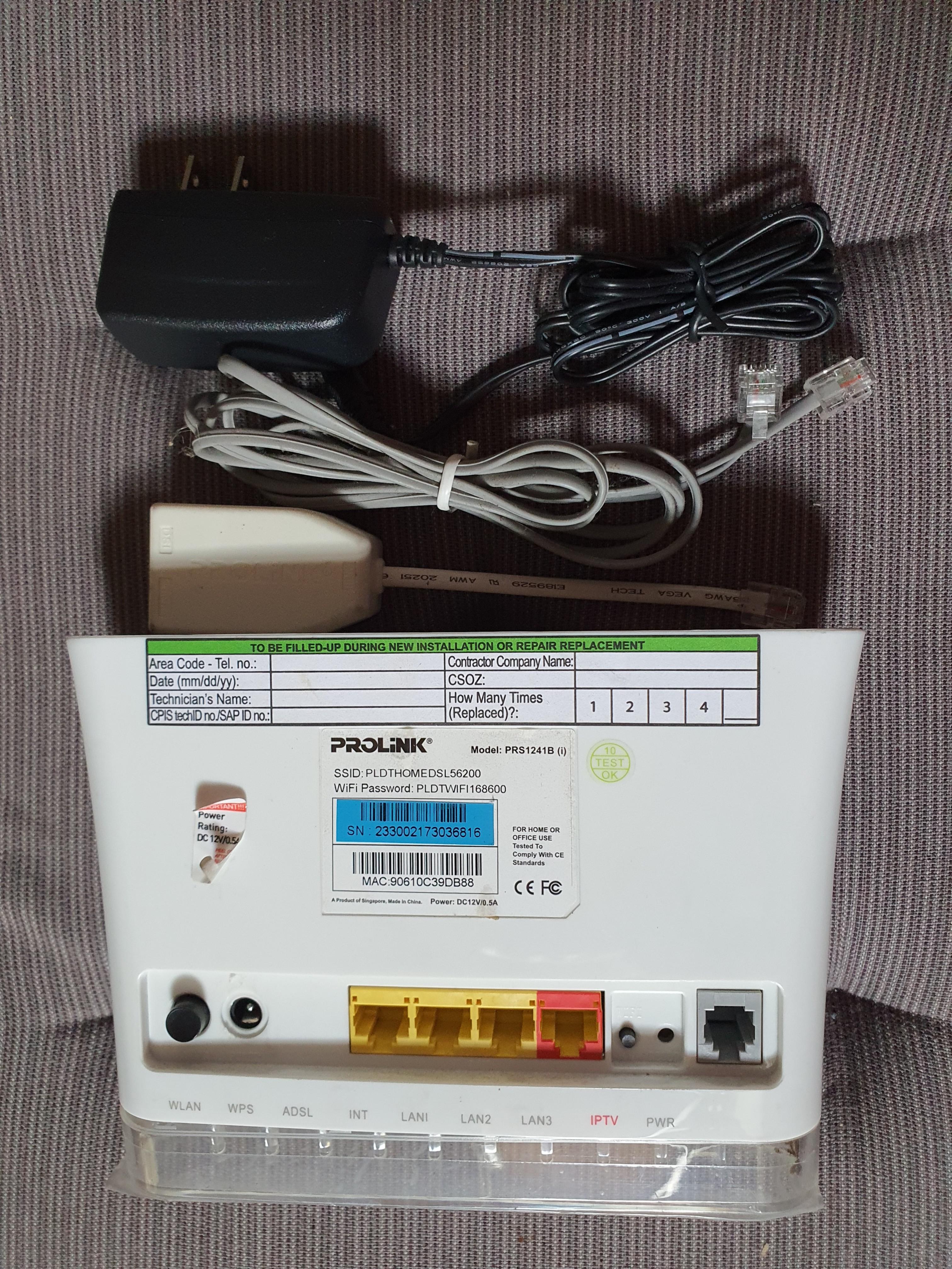 Pldt home dsl prolink prs1241b Clearance