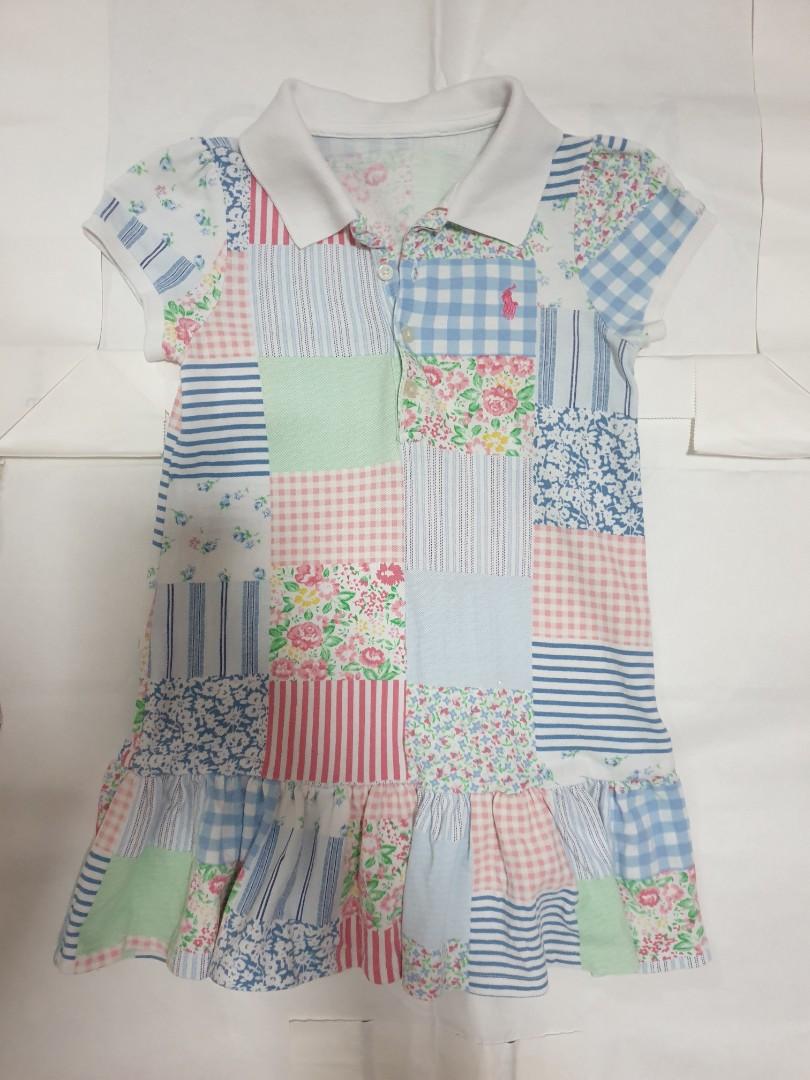 Polo Ralph Lauren Patch Work floral Print Polo Dress Babies