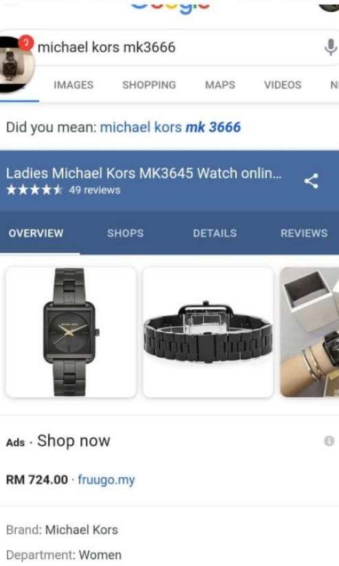 Preloved authentic Michael kors watch mk 3666